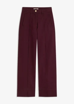Pantalón de sarga con ribete y bolsillo