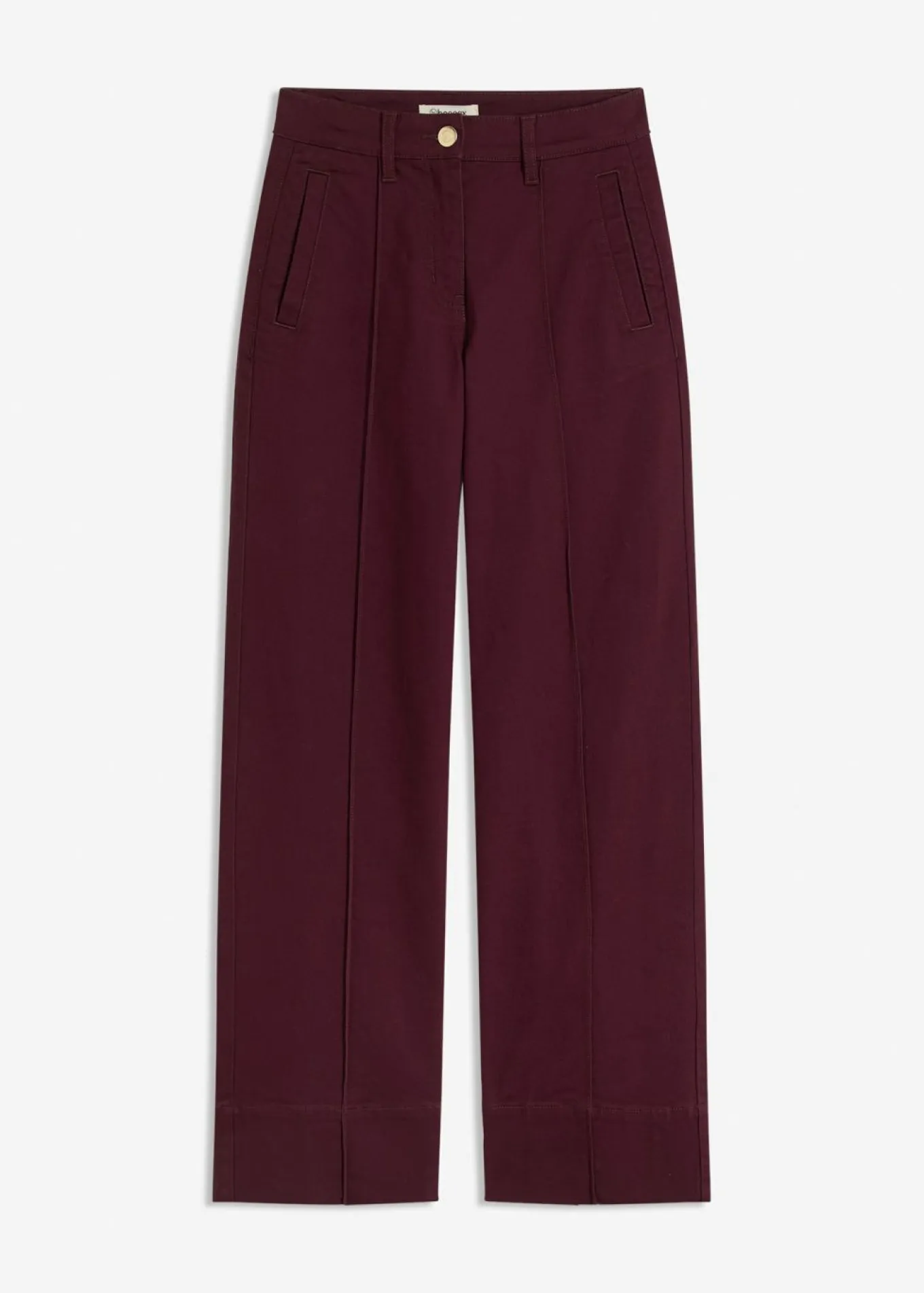 Pantalón de sarga con ribete y bolsillo