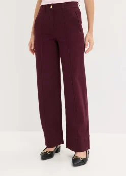 Pantalón de sarga con ribete y bolsillo