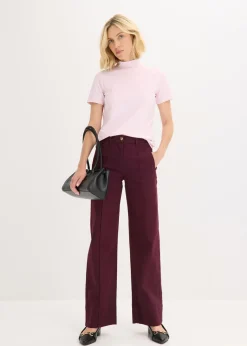 Pantalón de sarga con ribete y bolsillo