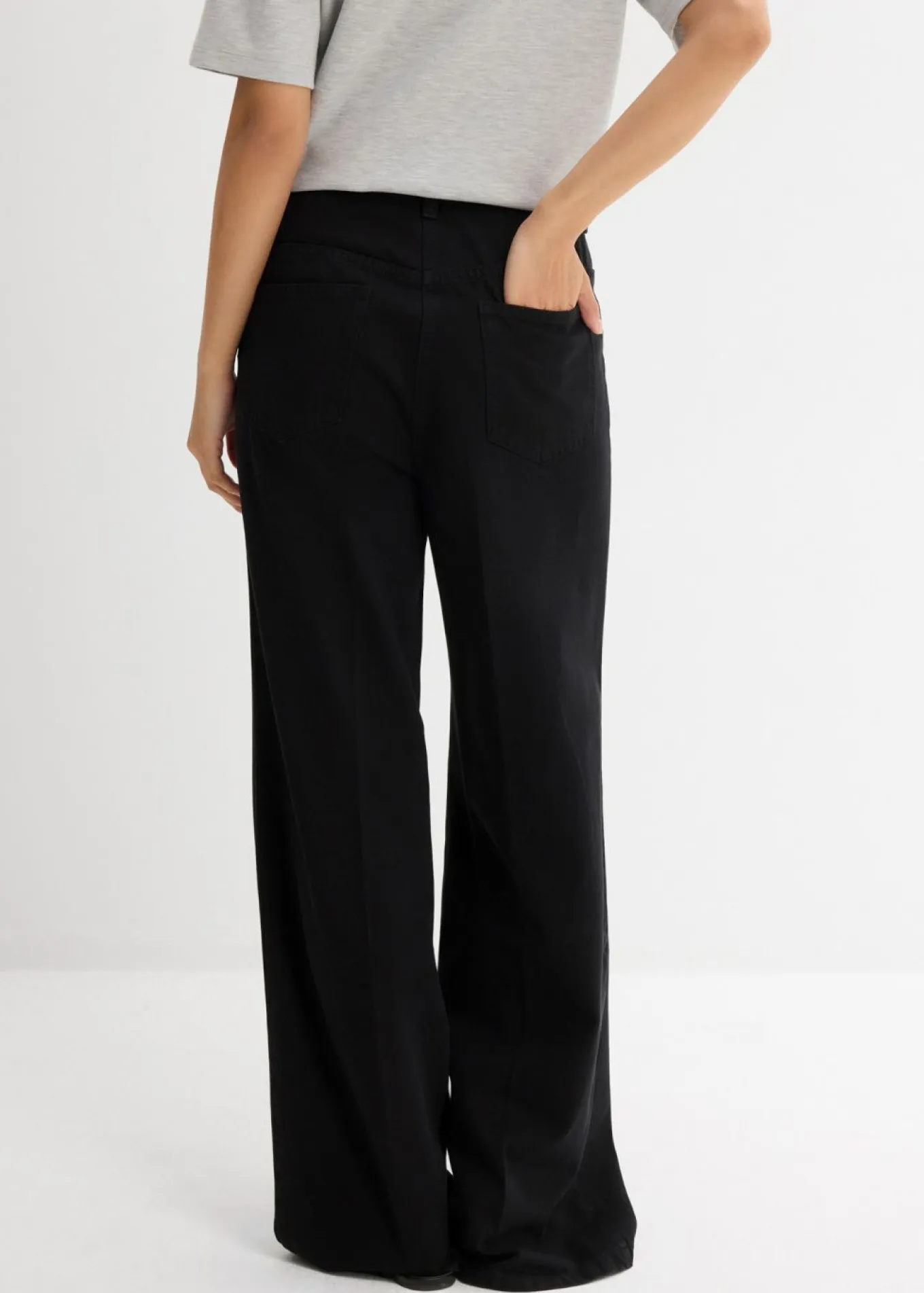 Pantalón de sarga de algodón puro con pinzas