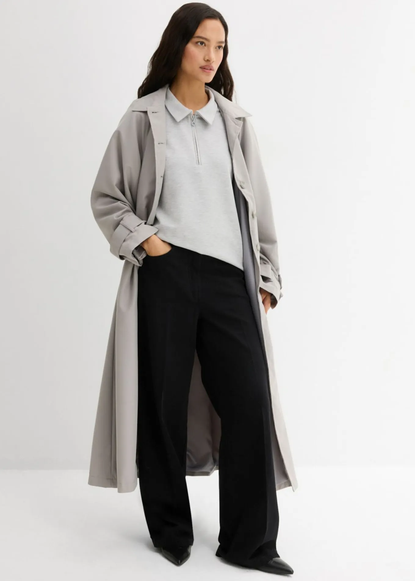 Pantalón de sarga de algodón puro con pinzas