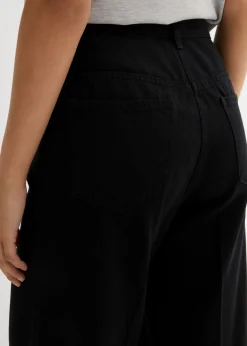 Pantalón de sarga de algodón puro con pinzas