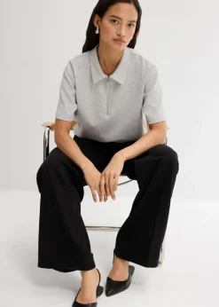 Pantalón de sarga de algodón puro con pinzas