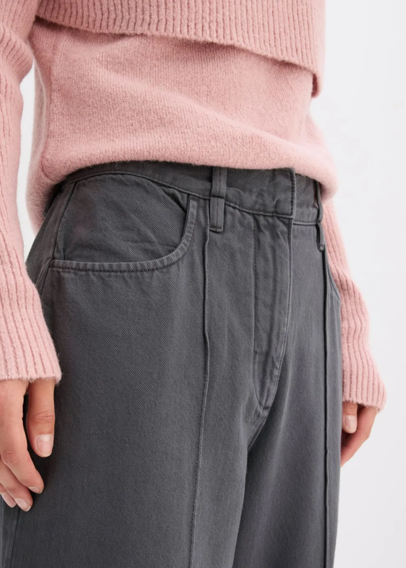 Pantalón de sarga de algodón puro