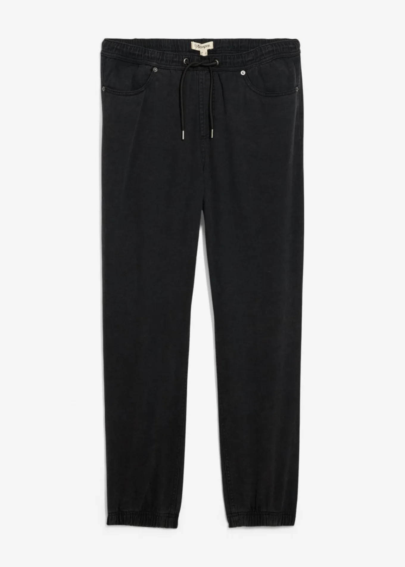 Pantalón de sarga de algodón puro de sarga con corte relajado y tapered