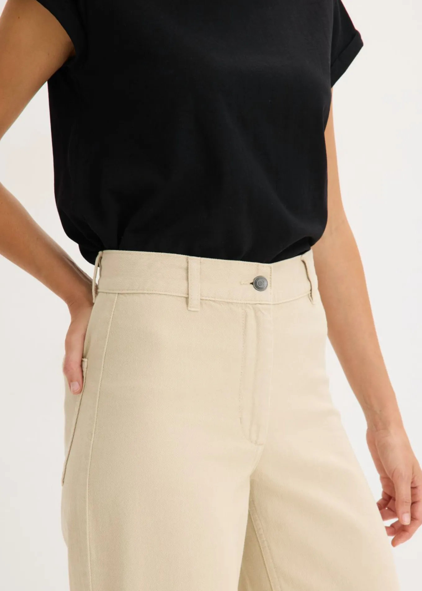Pantalón de sarga de algodón puro
