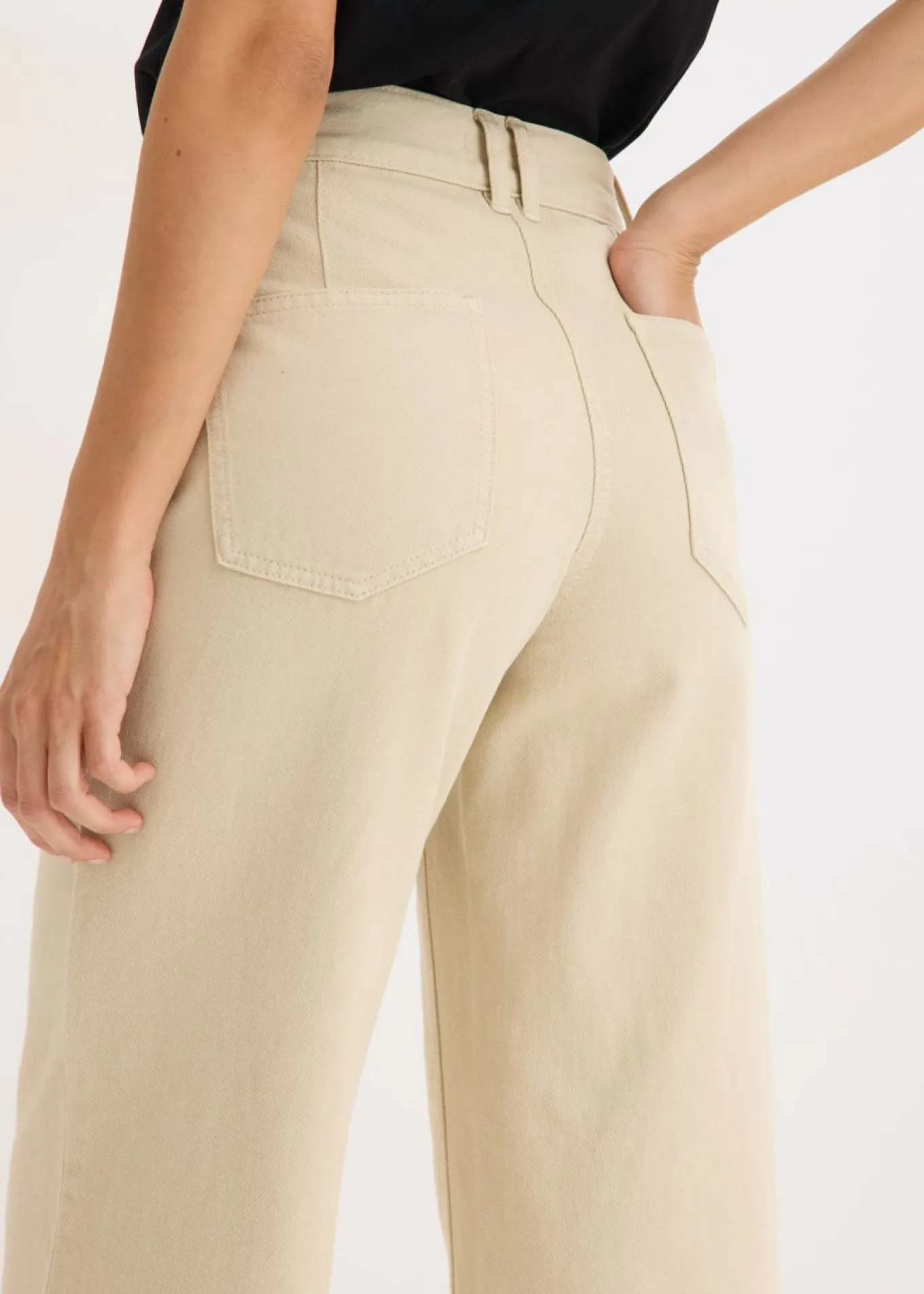 Pantalón de sarga de algodón puro