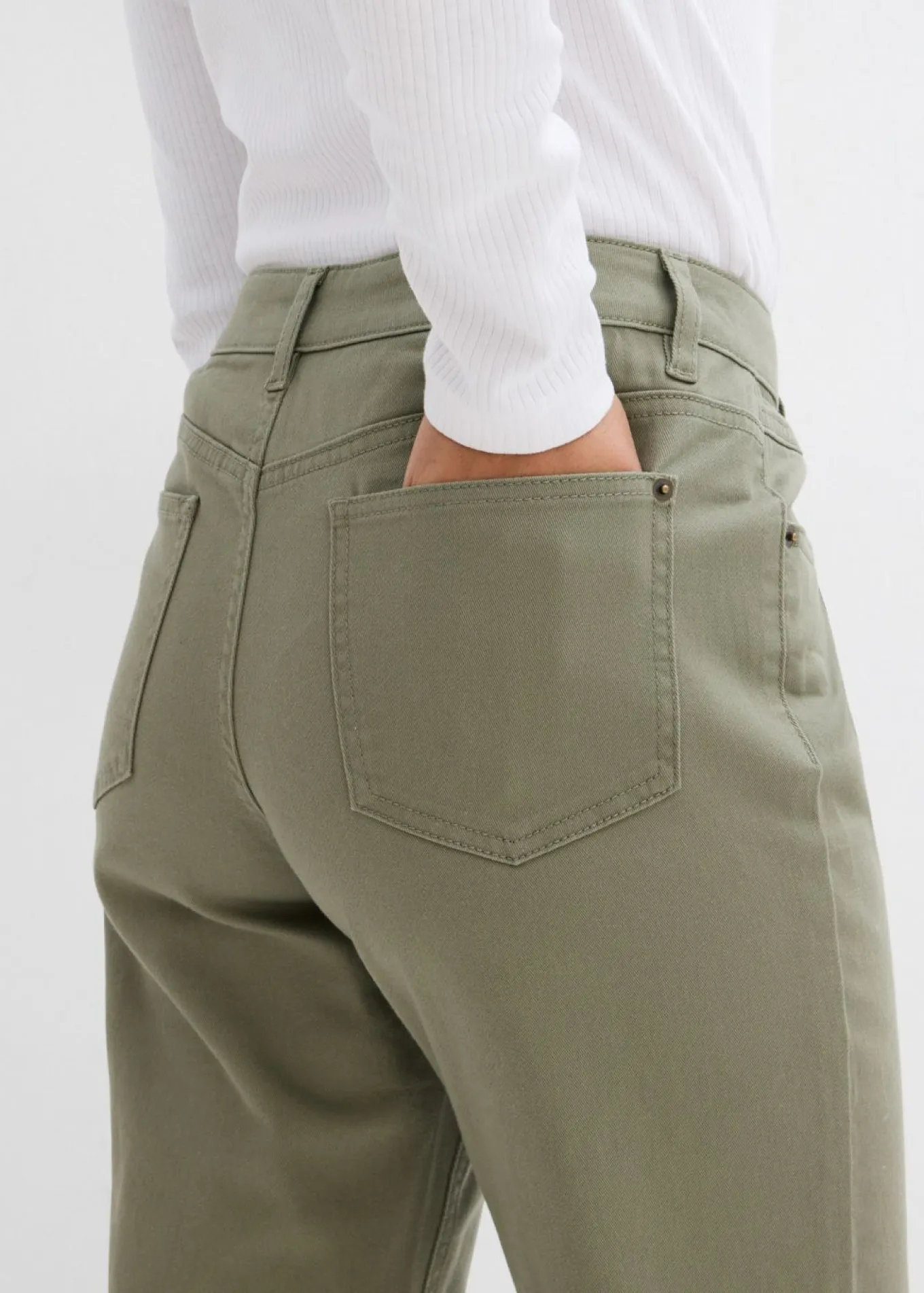 Pantalón de sarga de mezcla de algodón y elastano