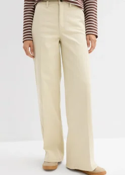 Pantalón de sarga de talle alto