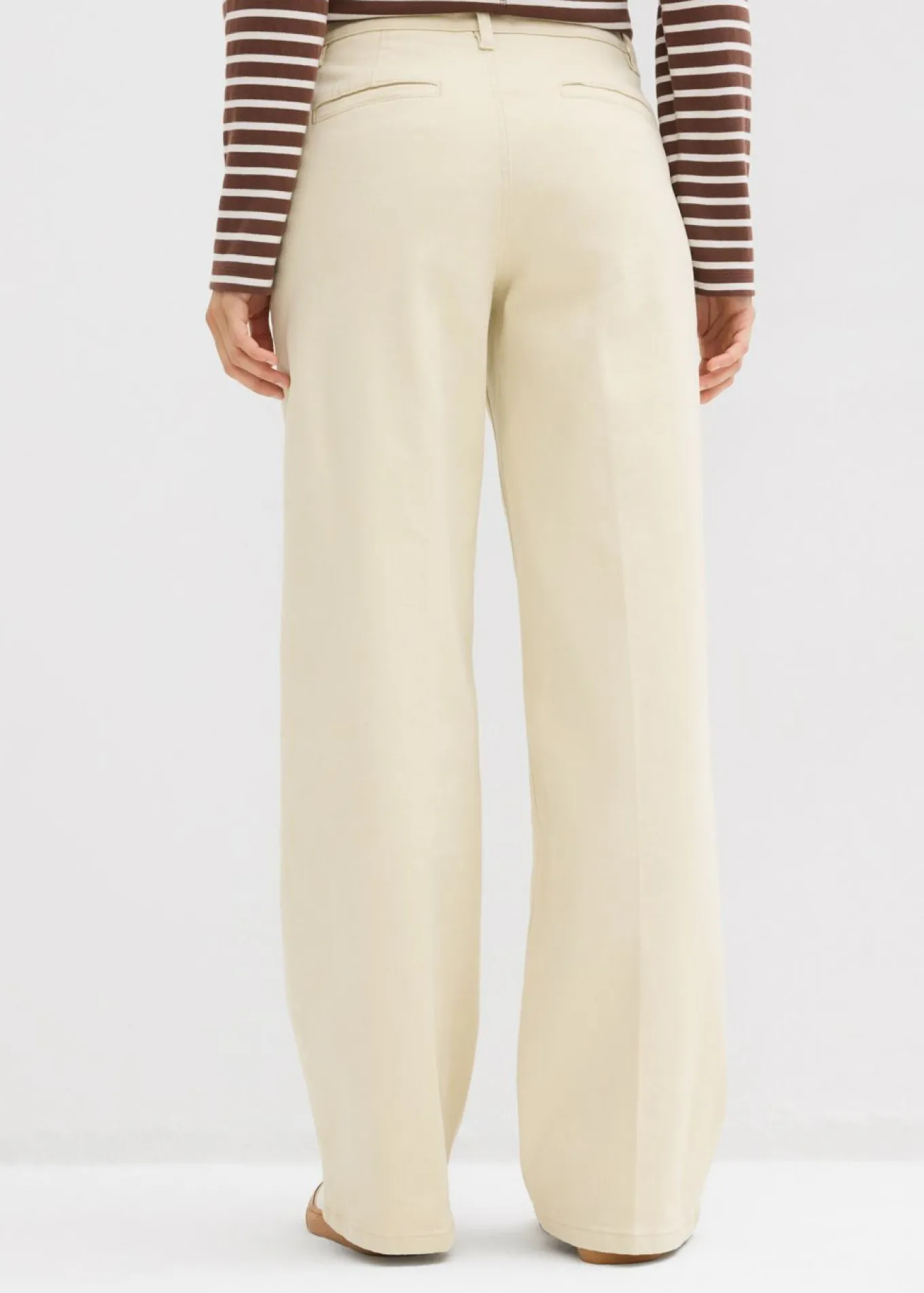 Pantalón de sarga de talle alto