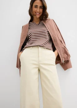 Pantalón de sarga de talle alto