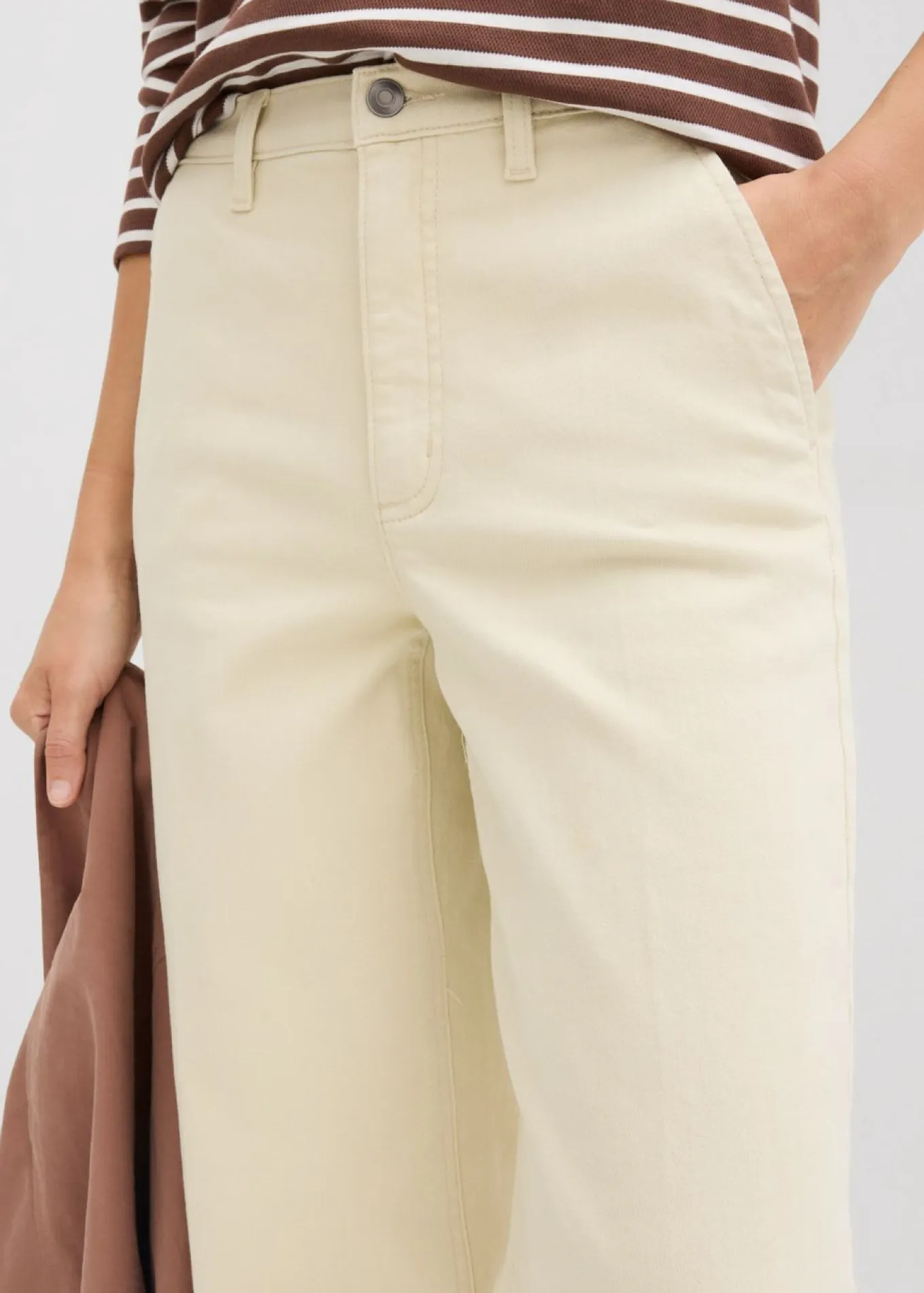 Pantalón de sarga de talle alto
