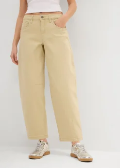 Pantalón de sarga en mezcla de algodón elástico