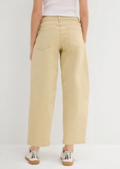 Pantalón de sarga en mezcla de algodón elástico