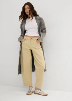 Pantalón de sarga en mezcla de algodón elástico