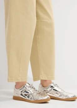 Pantalón de sarga en mezcla de algodón elástico