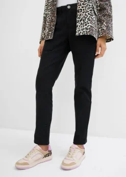 Pantalón de sarga en mezcla de algodón elástico