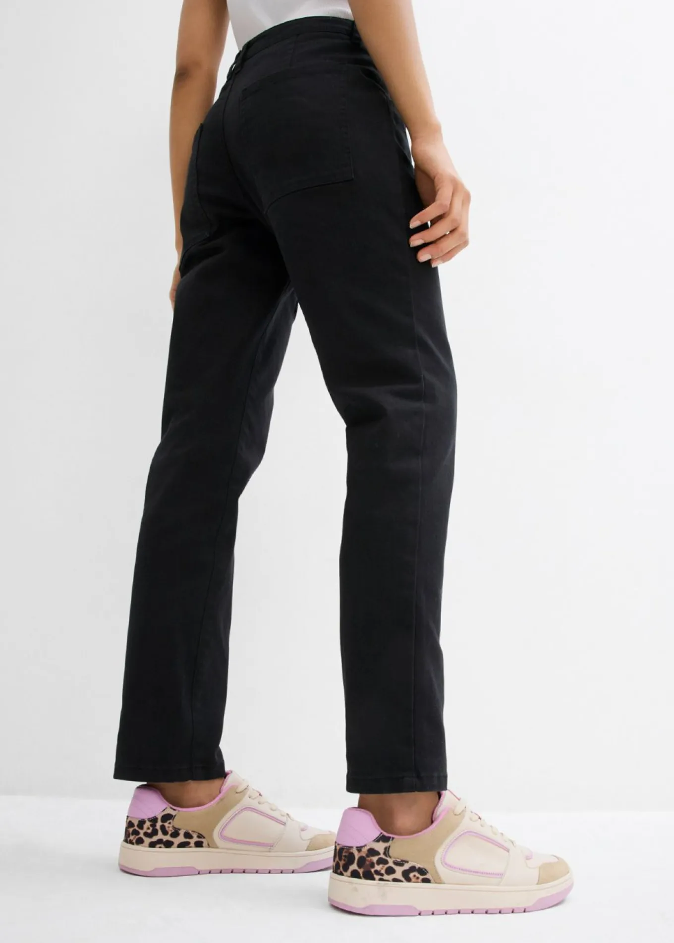 Pantalón de sarga en mezcla de algodón elástico