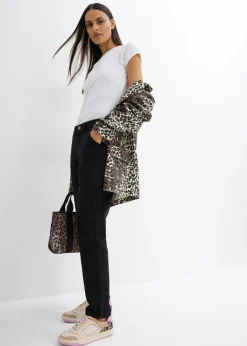 Pantalón de sarga en mezcla de algodón elástico