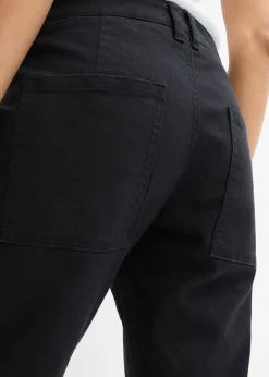 Pantalón de sarga en mezcla de algodón elástico