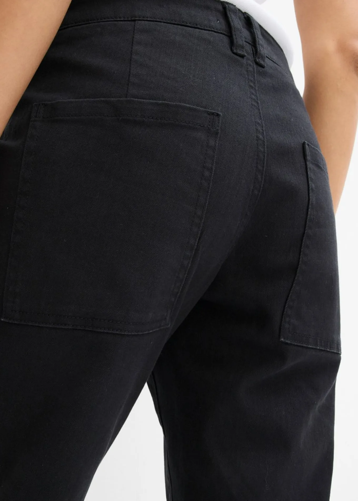 Pantalón de sarga en mezcla de algodón elástico