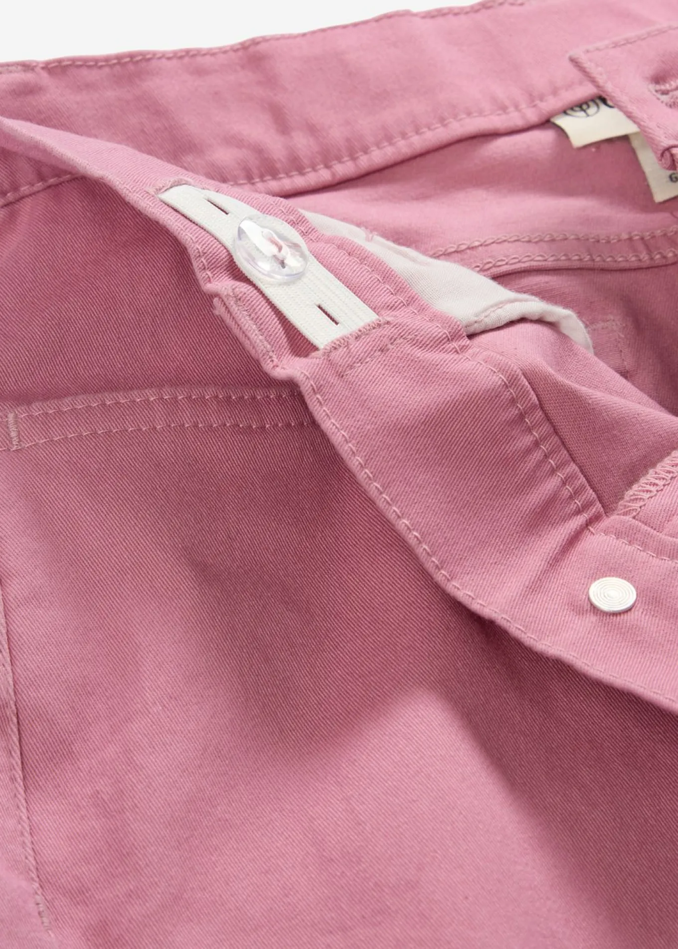 Pantalón de sarga en mezcla de algodón elástico de largo cropped