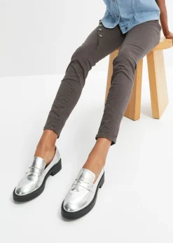 Pantalón de sarga en mezcla de algodón elástico