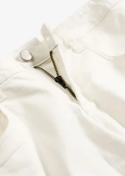 Pantalón de sarga en mezcla de algodón elástico