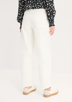 Pantalón de sarga en mezcla de algodón elástico