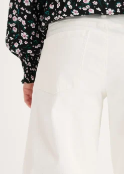 Pantalón de sarga en mezcla de algodón elástico