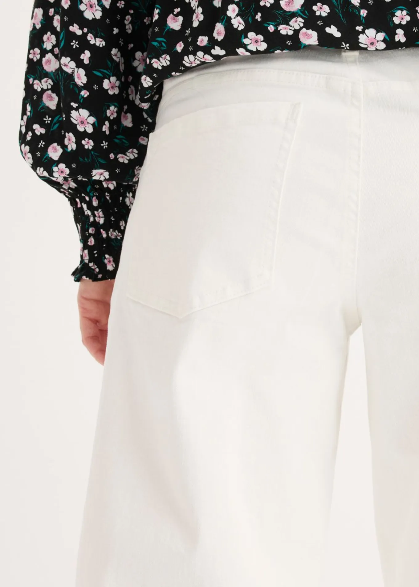 Pantalón de sarga en mezcla de algodón elástico