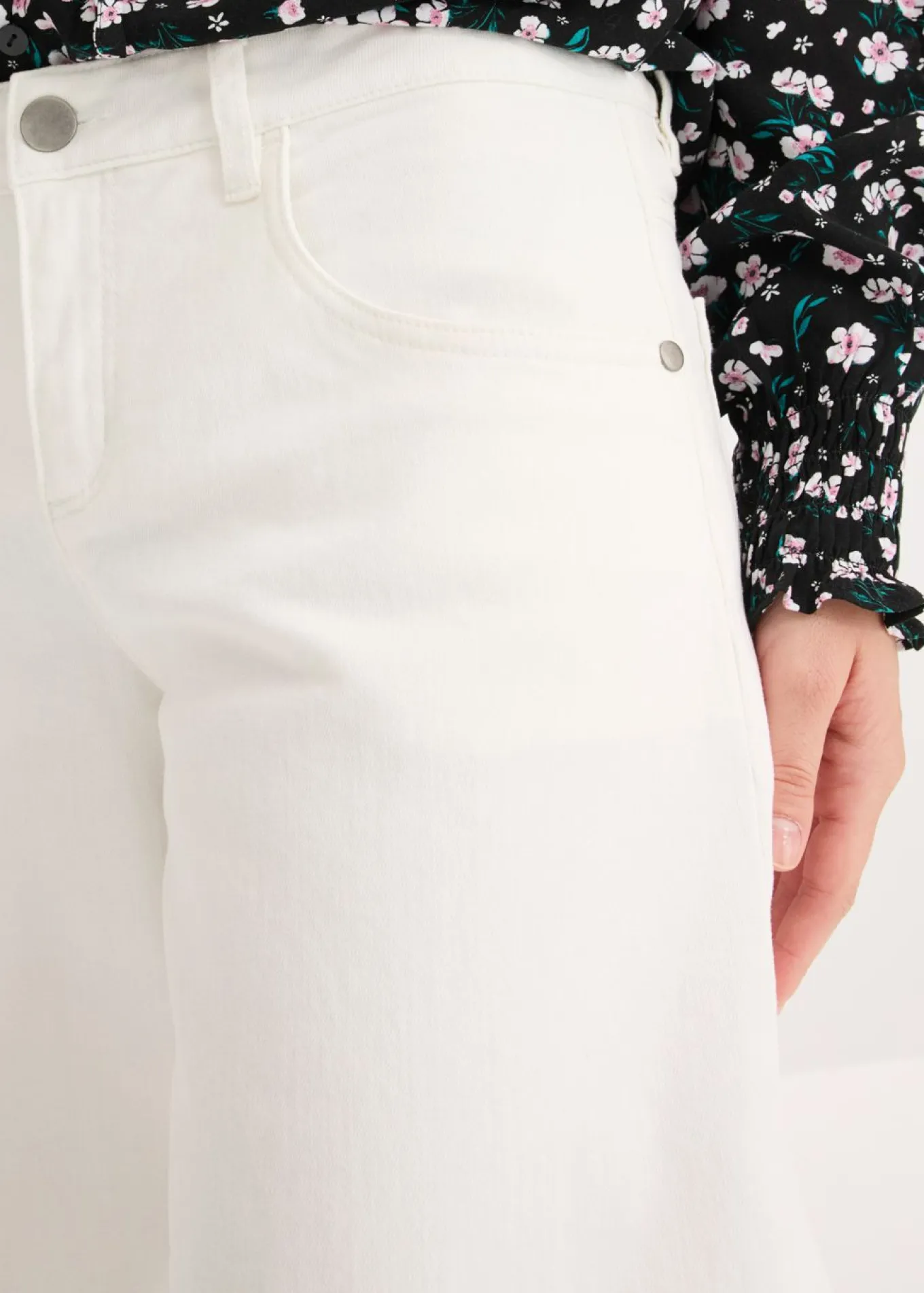 Pantalón de sarga en mezcla de algodón elástico