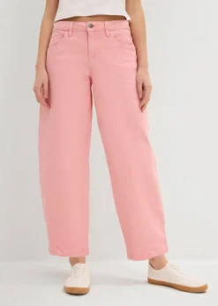 Pantalón de sarga en mezcla de algodón elástico