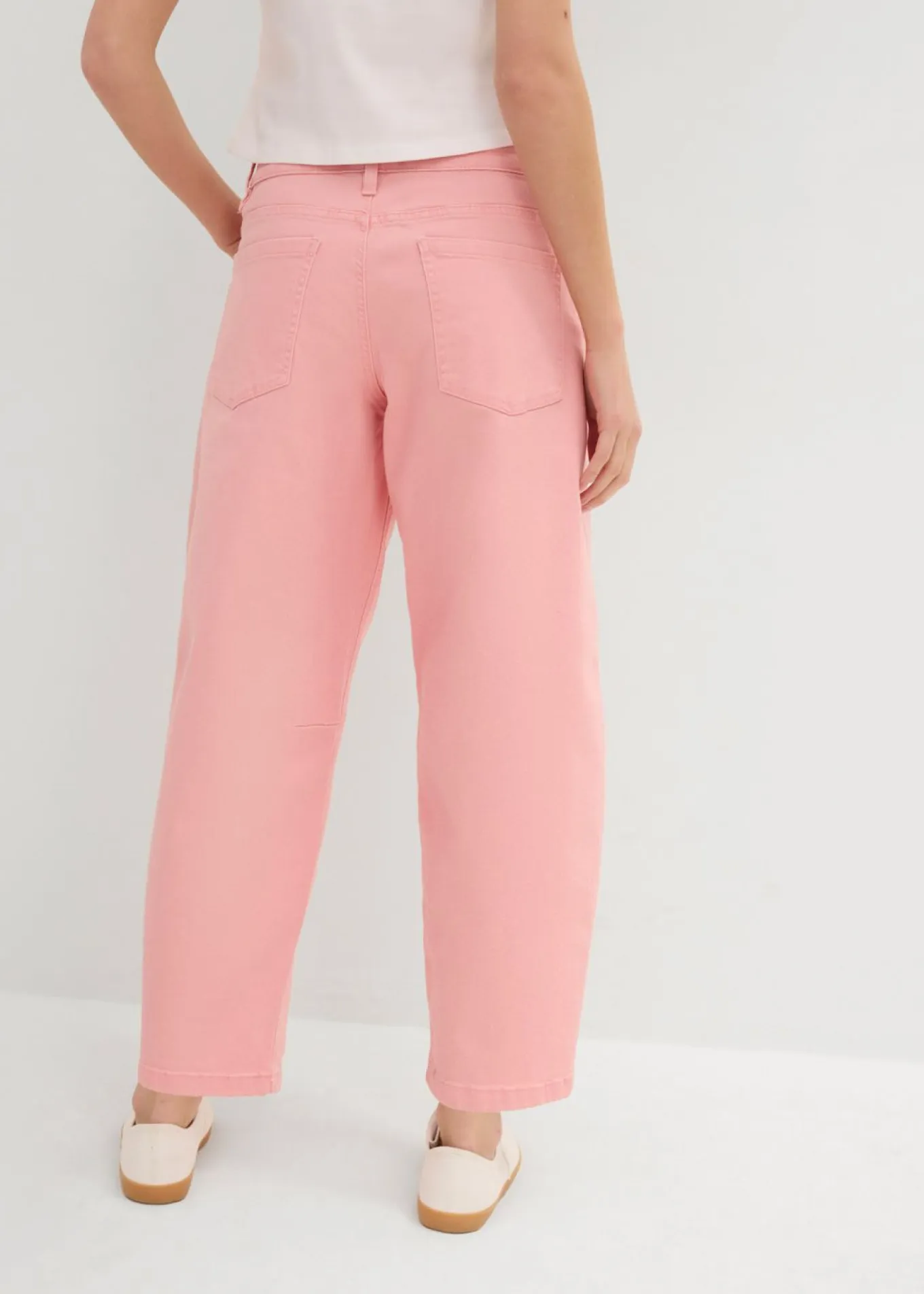 Pantalón de sarga en mezcla de algodón elástico