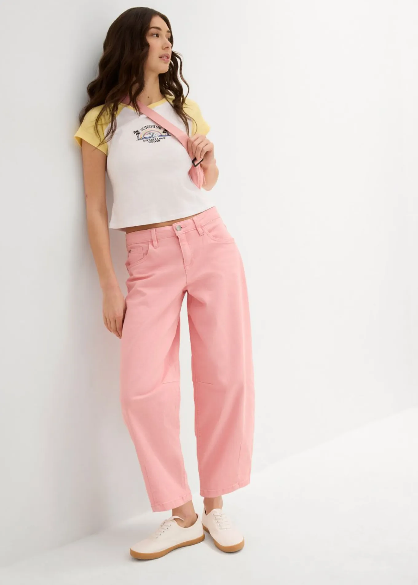 Pantalón de sarga en mezcla de algodón elástico