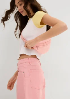 Pantalón de sarga en mezcla de algodón elástico