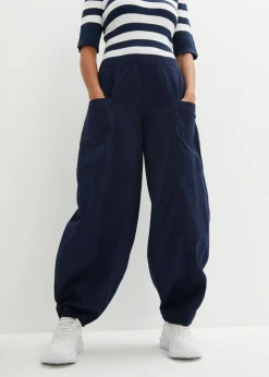 Pantalón de sarga ligero, ajuste bombacho