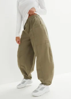 Pantalón de sarga ligero, ajuste bombacho