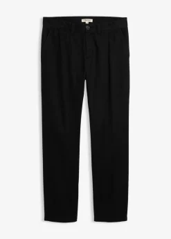 Pantalón de sarga regular fit de algodón orgánico, straight
