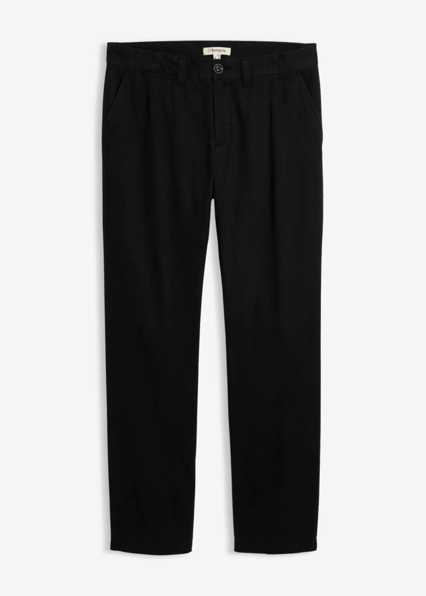 Pantalón de sarga regular fit de algodón orgánico, straight