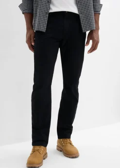 Pantalón de sarga regular fit de algodón orgánico, straight
