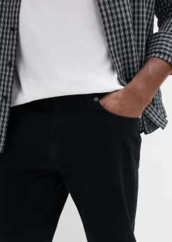 Pantalón de sarga regular fit de algodón orgánico, straight