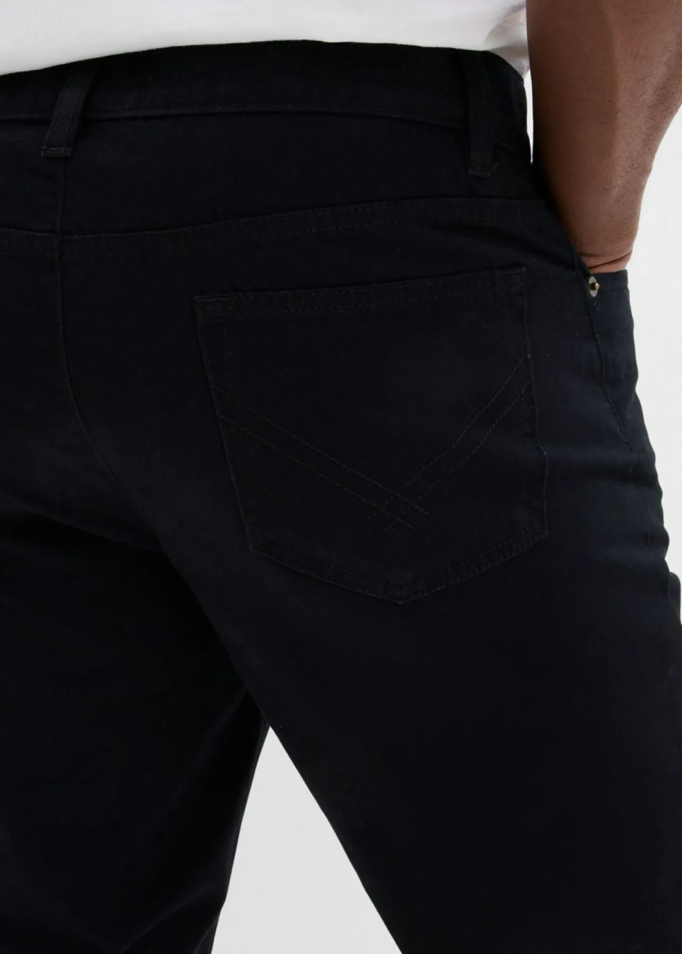 Pantalón de sarga regular fit de algodón orgánico, straight