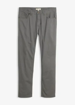 Pantalón de sarga regular fit de algodón orgánico, straight