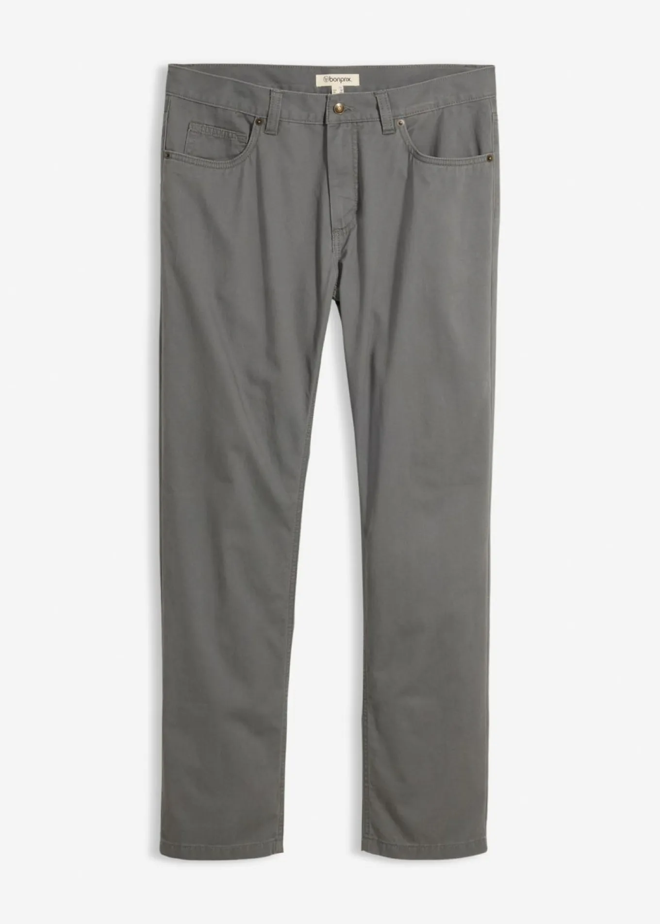 Pantalón de sarga regular fit de algodón orgánico, straight