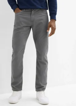 Pantalón de sarga regular fit de algodón orgánico, straight