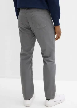 Pantalón de sarga regular fit de algodón orgánico, straight