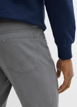 Pantalón de sarga regular fit de algodón orgánico, straight