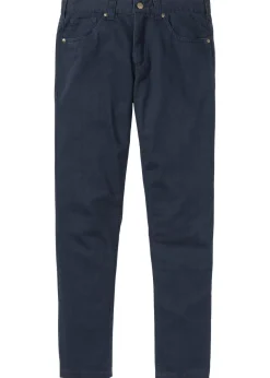 Pantalón de sarga regular fit de algodón orgánico, straight